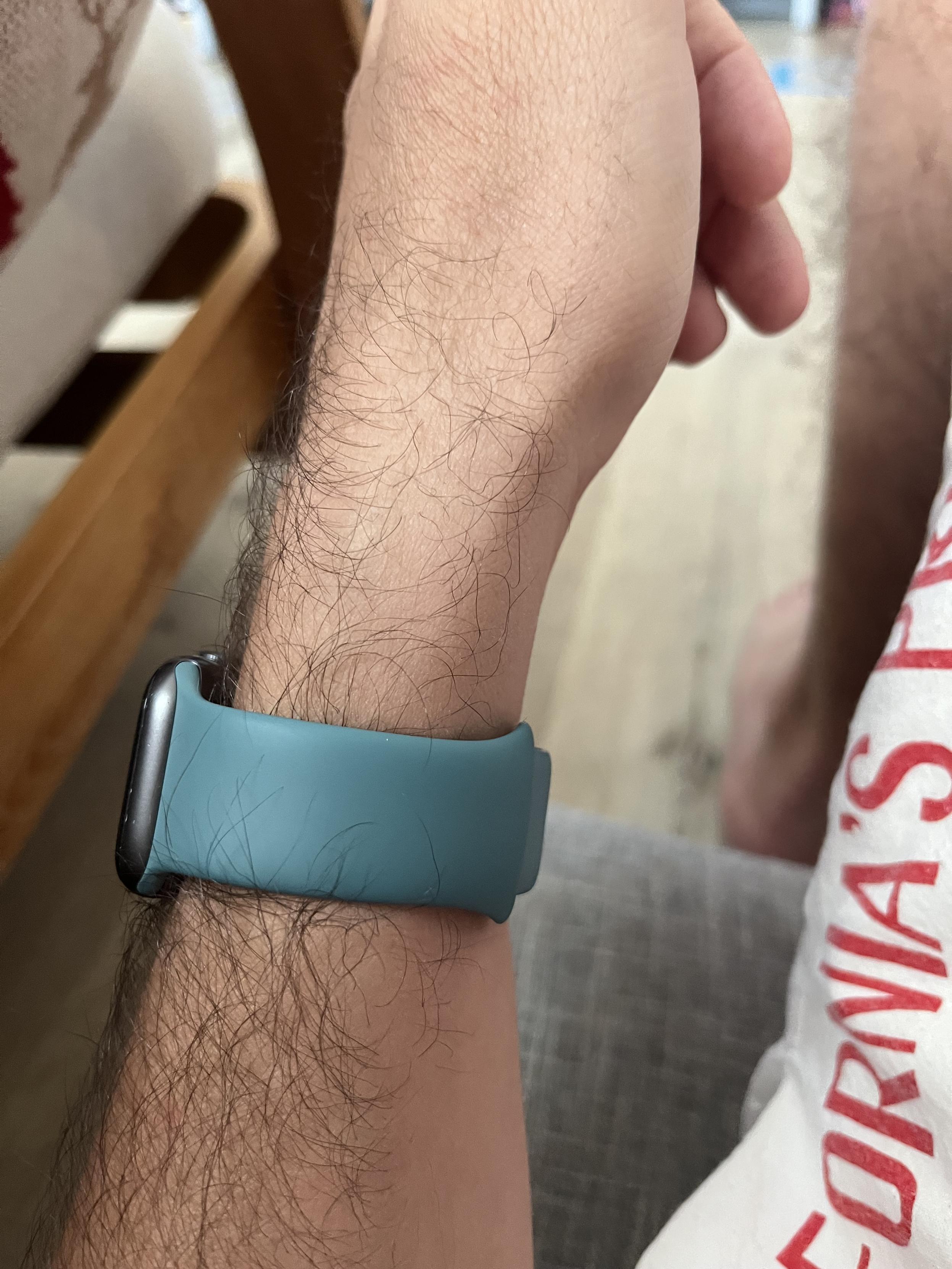 Photo of my wrist with a watch on it, but like maybe it’s too far away from my hand the way it rests?? Is my wrist a little twiggy baby??? Enough bones?!??