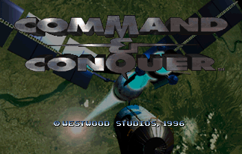 The title screen for the Sega Saturn version of Command & Conquer.
