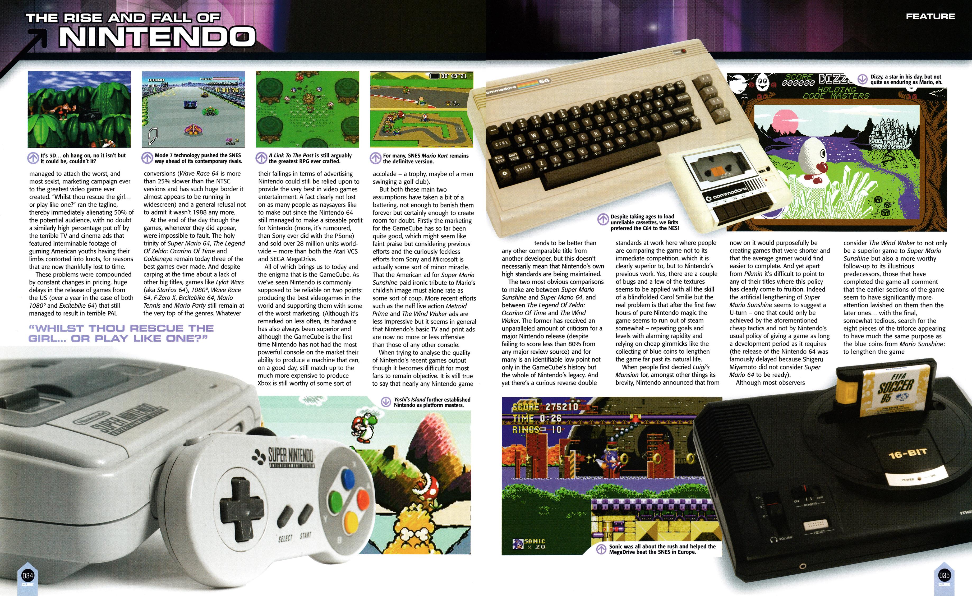 Feature titled The Rise and Fall of Nintendo.
Taken from Cube 32 - June 2004 (UK)